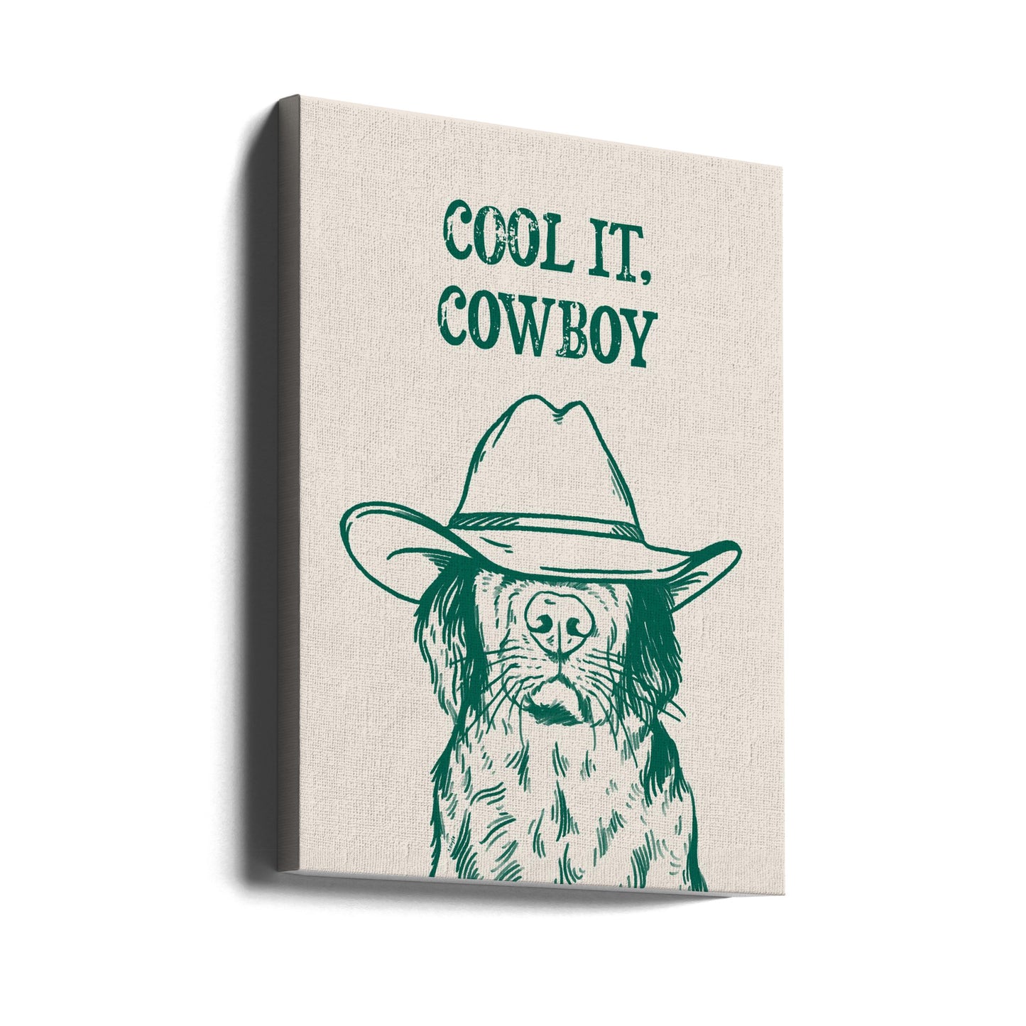 Cool it Cowboy Green | Canvas