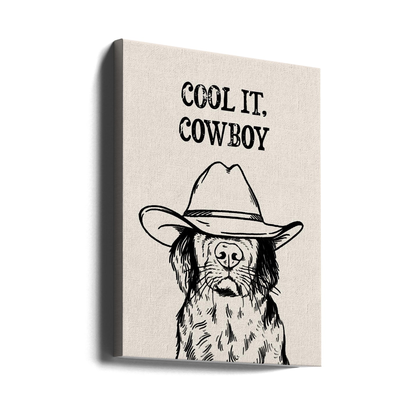 Cool it Cowboy Musta | Canvastaulut