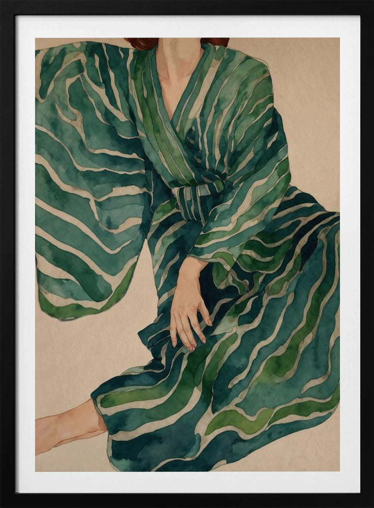 Grüner Kimono Flow | Poster