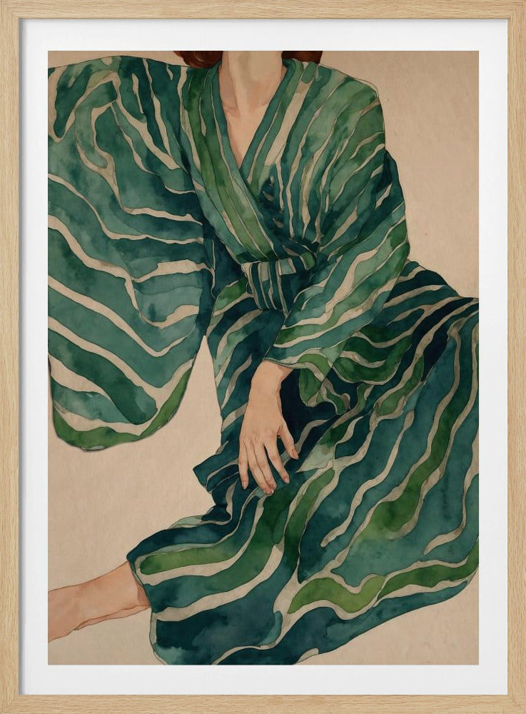 Grüner Kimono Flow | Poster