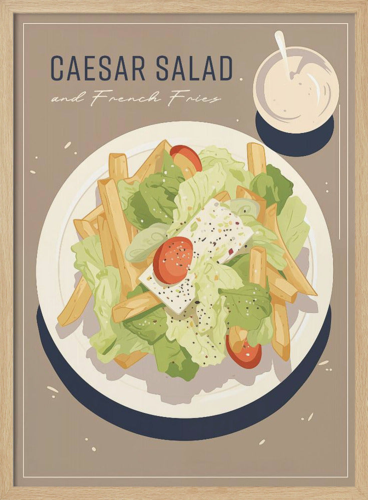 Caesar Salat und Pommes Frites | Poster