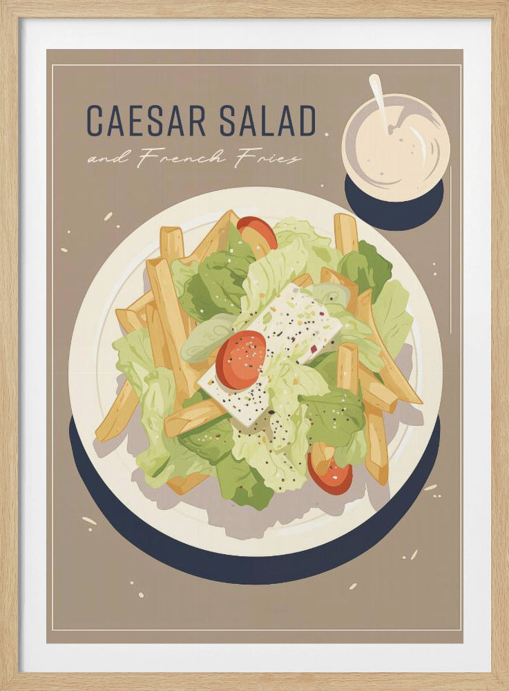 Caesar Salat und Pommes Frites | Poster