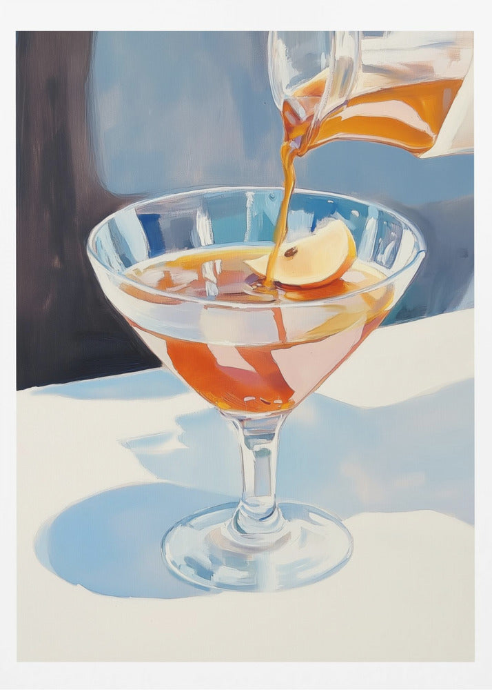 Pouring Lemon Tea into a Glass | Poster