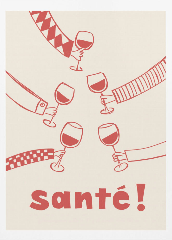 Santé! Wine Party with Friends | Poster