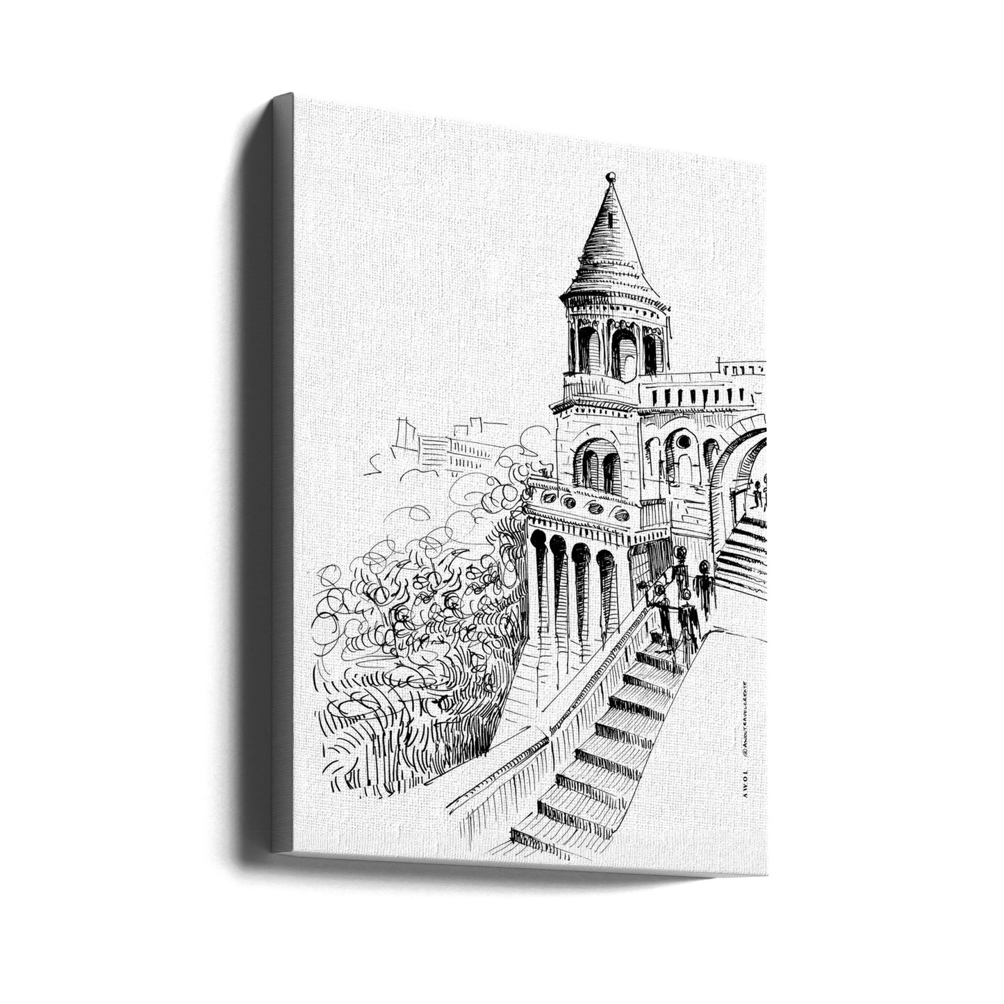 Budapest Fairy Tale Castle, Hungary City Art Print | Canvas