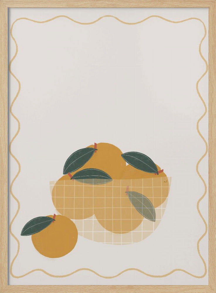 Schale mit Orangen | Poster