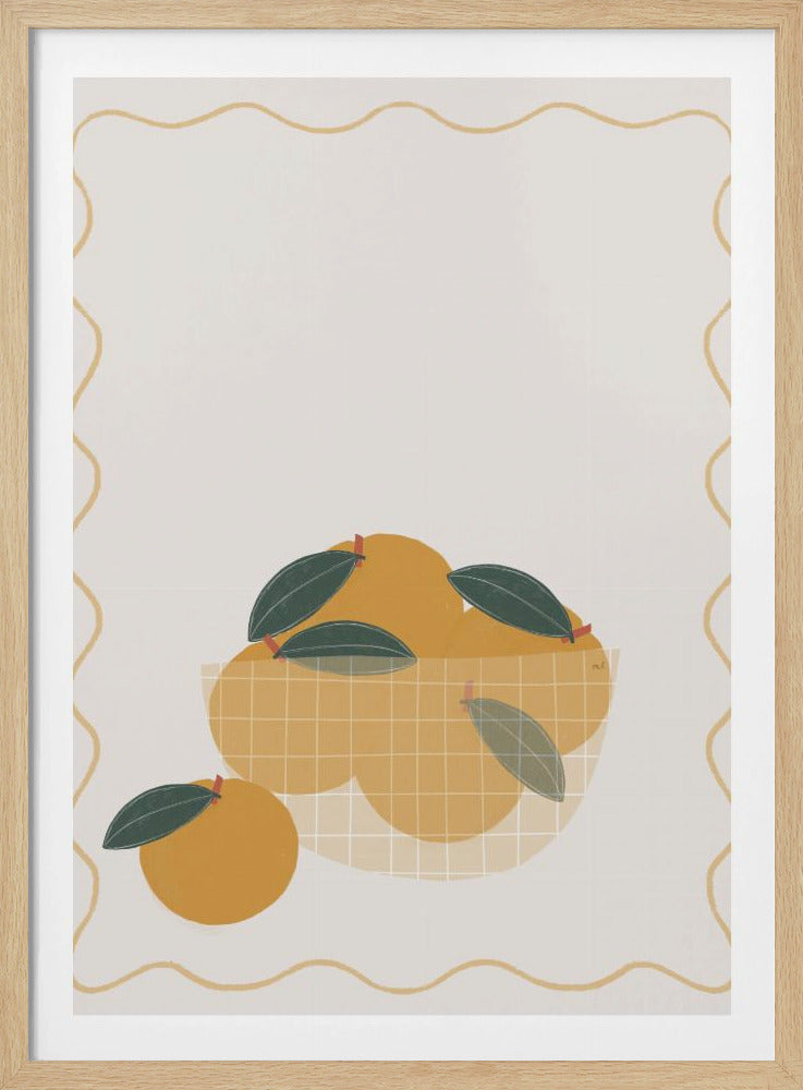 Schale mit Orangen | Poster