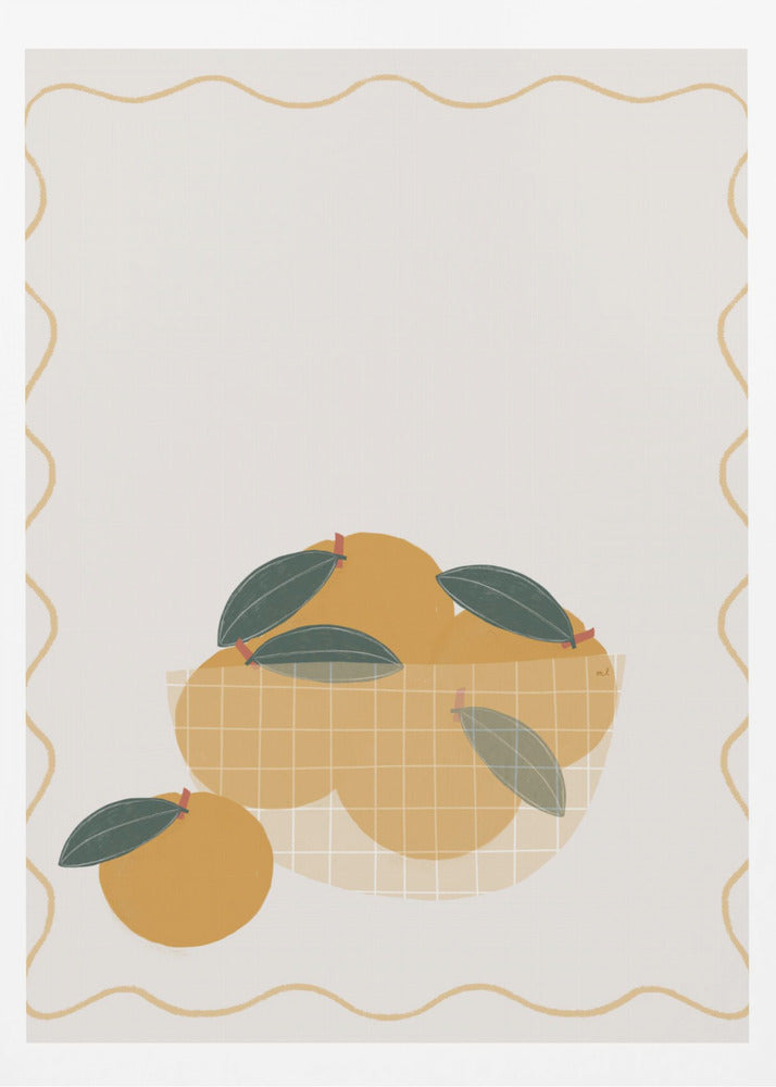 Schale mit Orangen | Poster