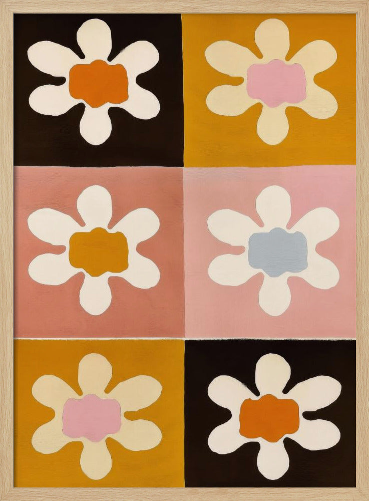 Retro Blooms Quilt | Poster