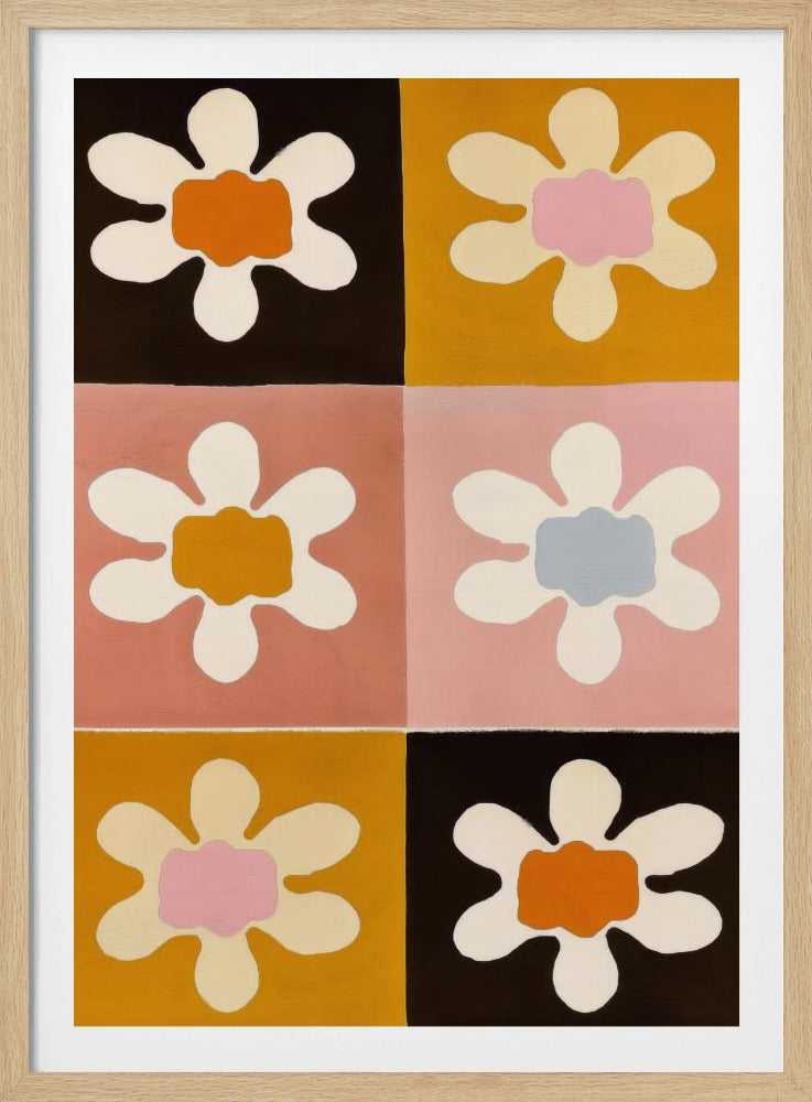 Retro Blooms Quilt | Poster