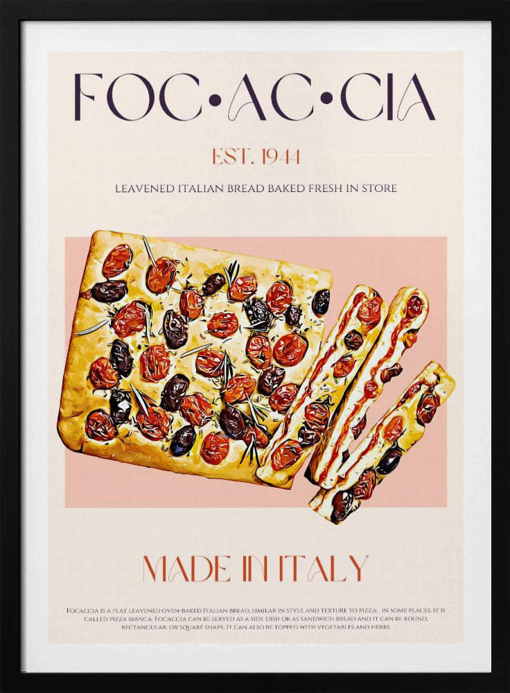 Italienisches Brot mit Tomaten und Oliven | Poster