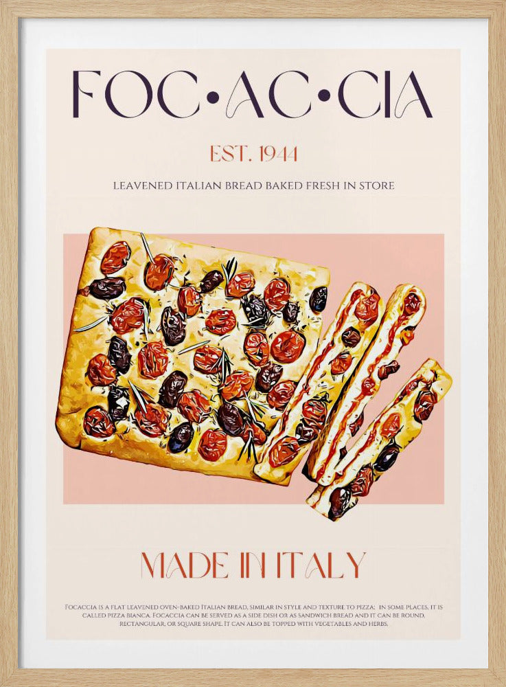 Italienisches Brot mit Tomaten und Oliven | Poster