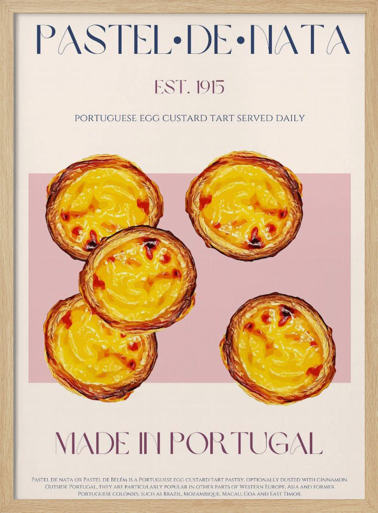 Traditionelle portugiesische Eiercremetorte | Poster