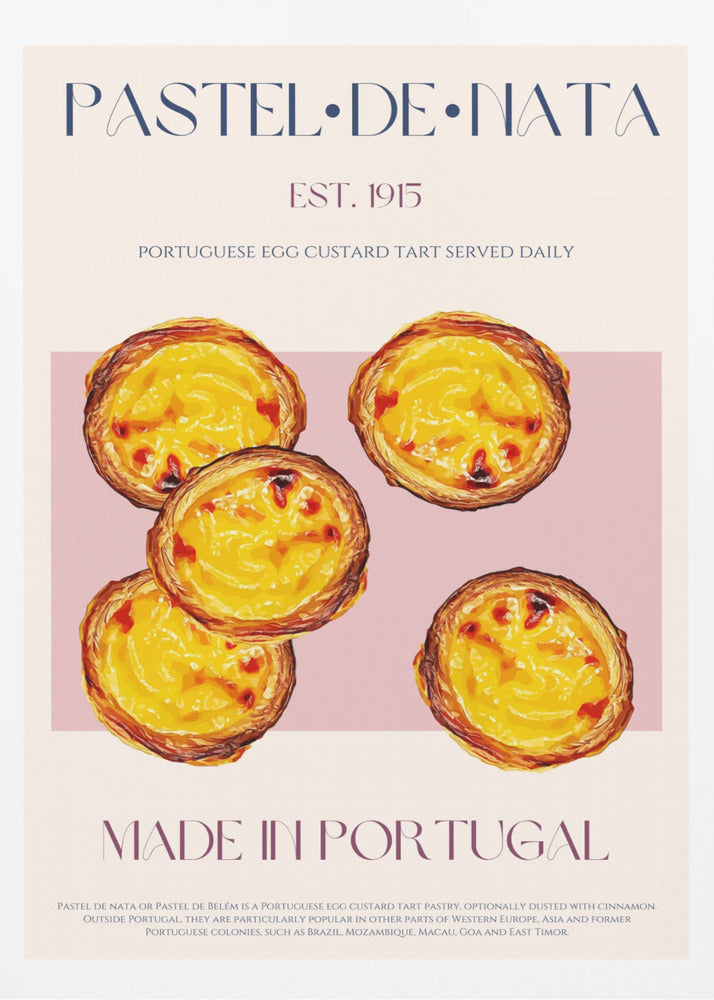 Traditional Portuguese Egg Custard Tart | Poster