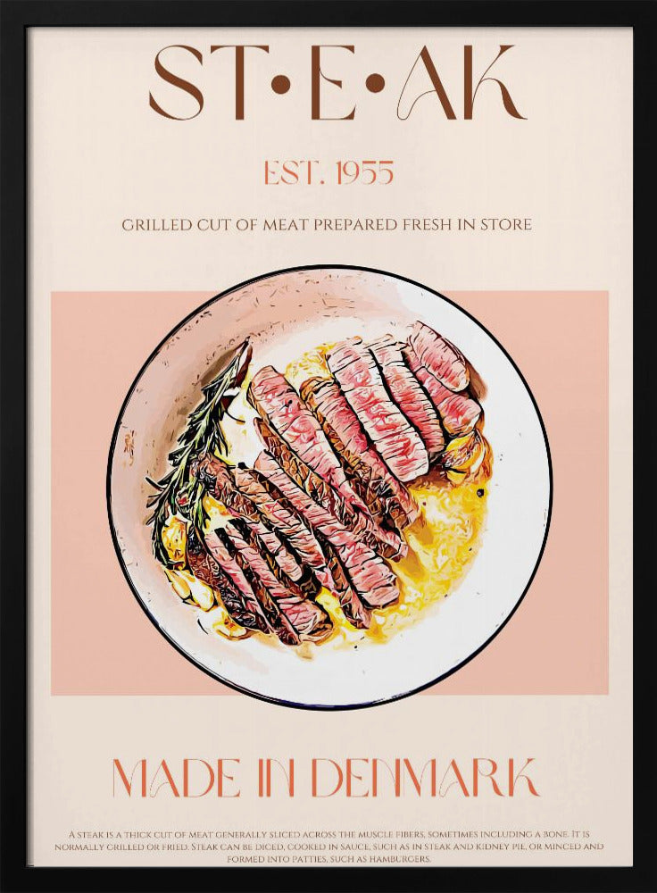 Gegrilltes Fleischgericht mit Rosmarin | Poster
