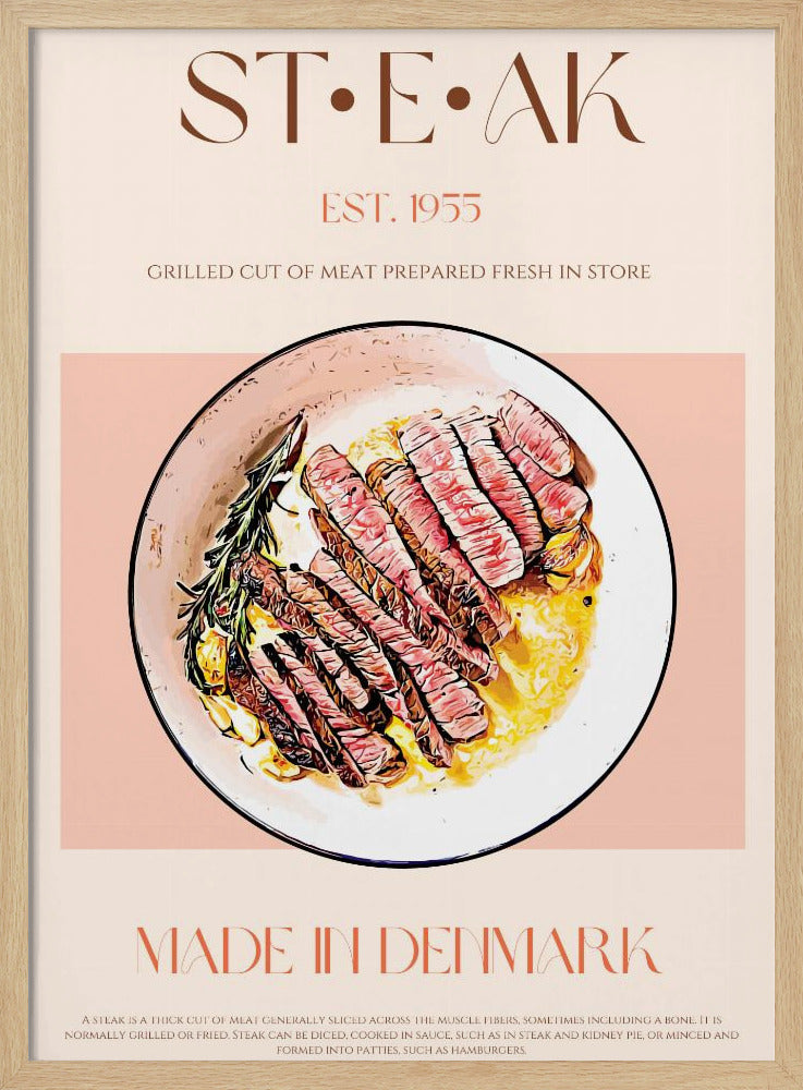 Gegrilltes Fleischgericht mit Rosmarin | Poster