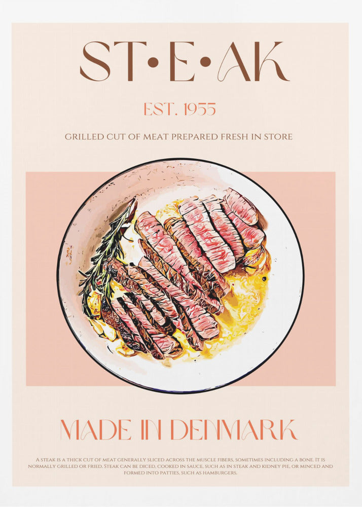Gegrilltes Fleischgericht mit Rosmarin | Poster