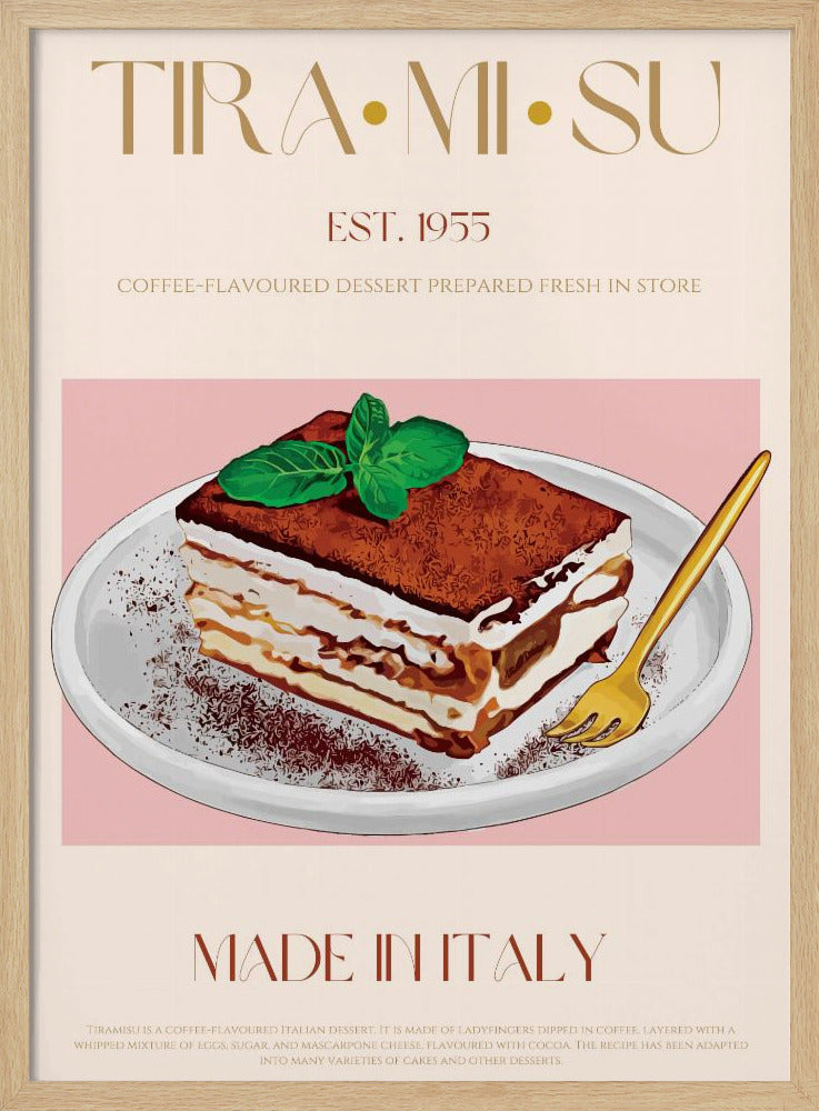 Klassischer italienischer Tiramisu-Druck | Poster