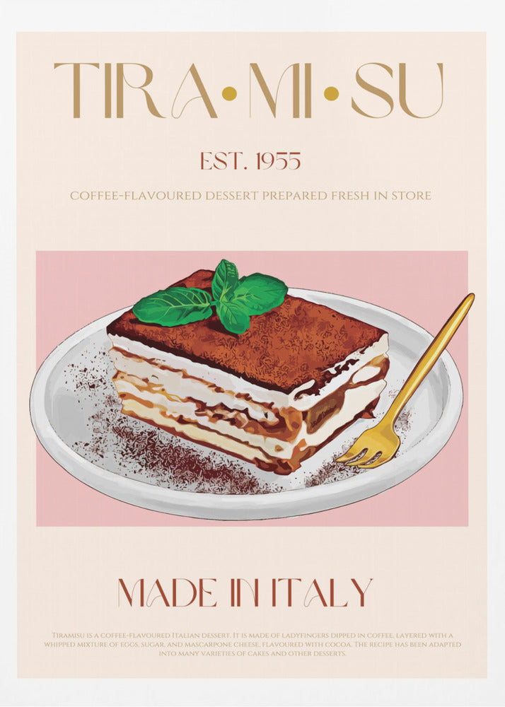 Klassischer italienischer Tiramisu-Druck | Poster