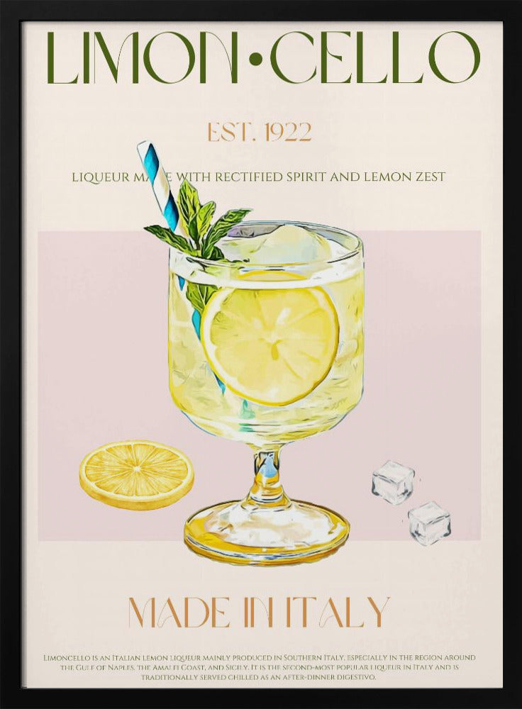 Illustration Of A Limoncello Drink | Poster
