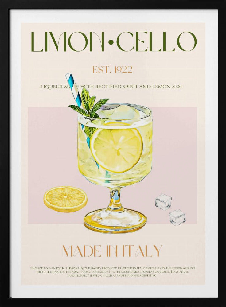 Illustration Of A Limoncello Drink | Poster
