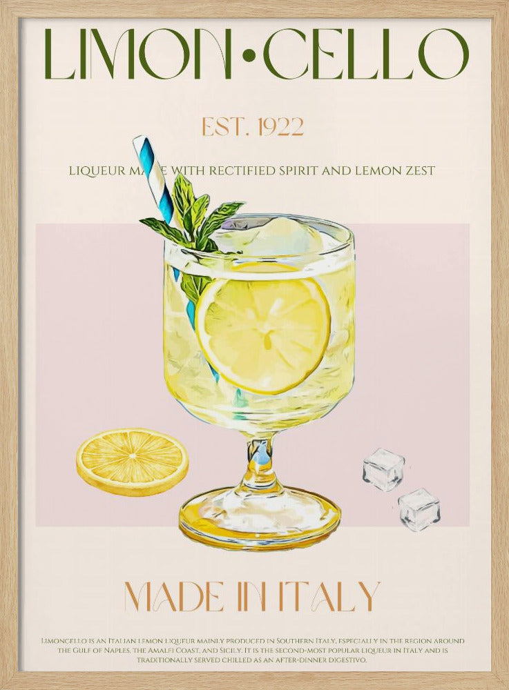 Illustration Of A Limoncello Drink | Poster
