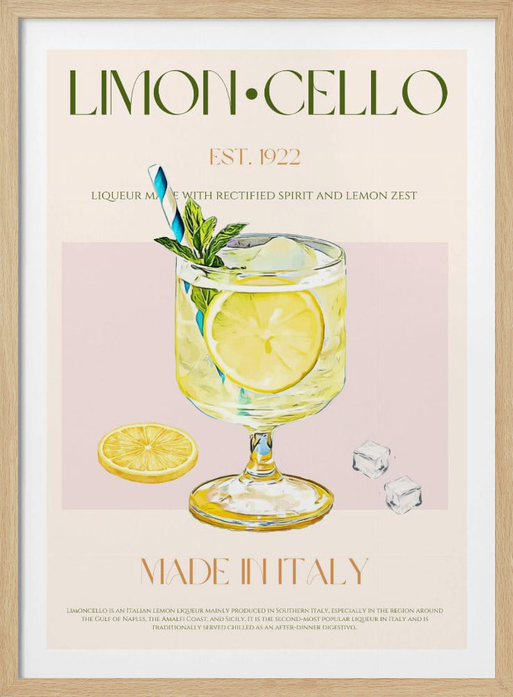 Illustration Of A Limoncello Drink | Poster