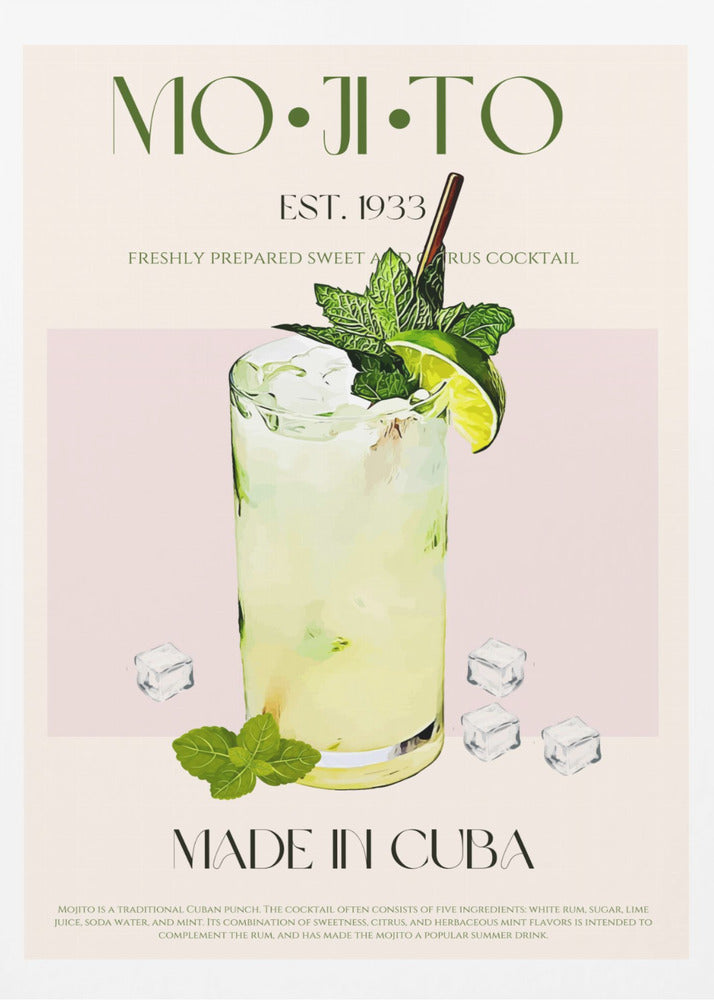 Mojito Print Cocktail | Poster