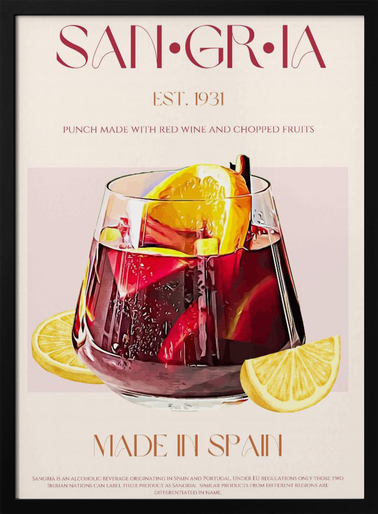 A Glass Filled With Red Wine | Poster