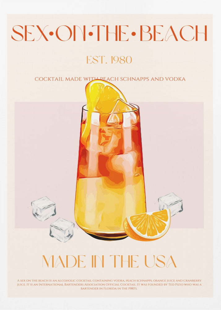 Tropical Sunset Sip | Poster