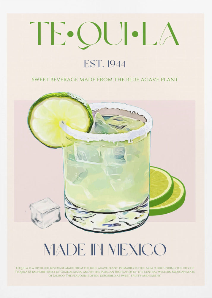 Tequila Drink With Lime And Ice | Poster