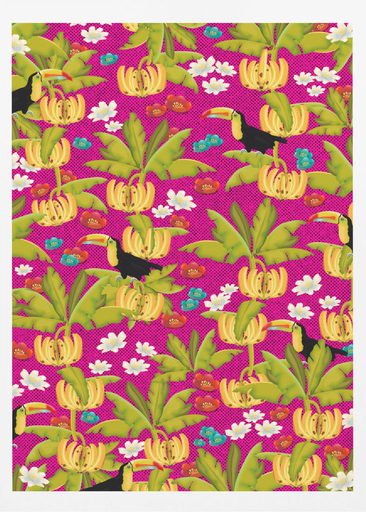 Bananas And Toucans Pattern | Poster