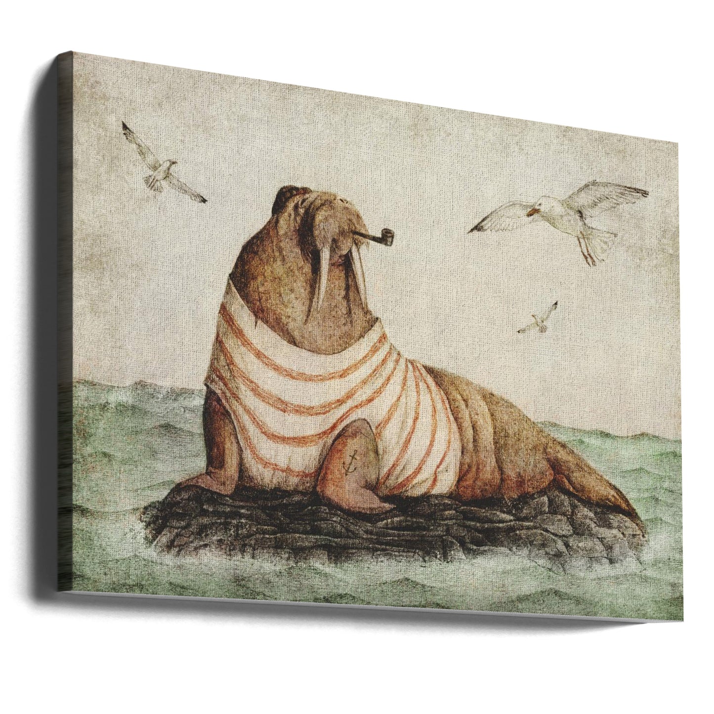 Gentleman am Meer | Leinwand