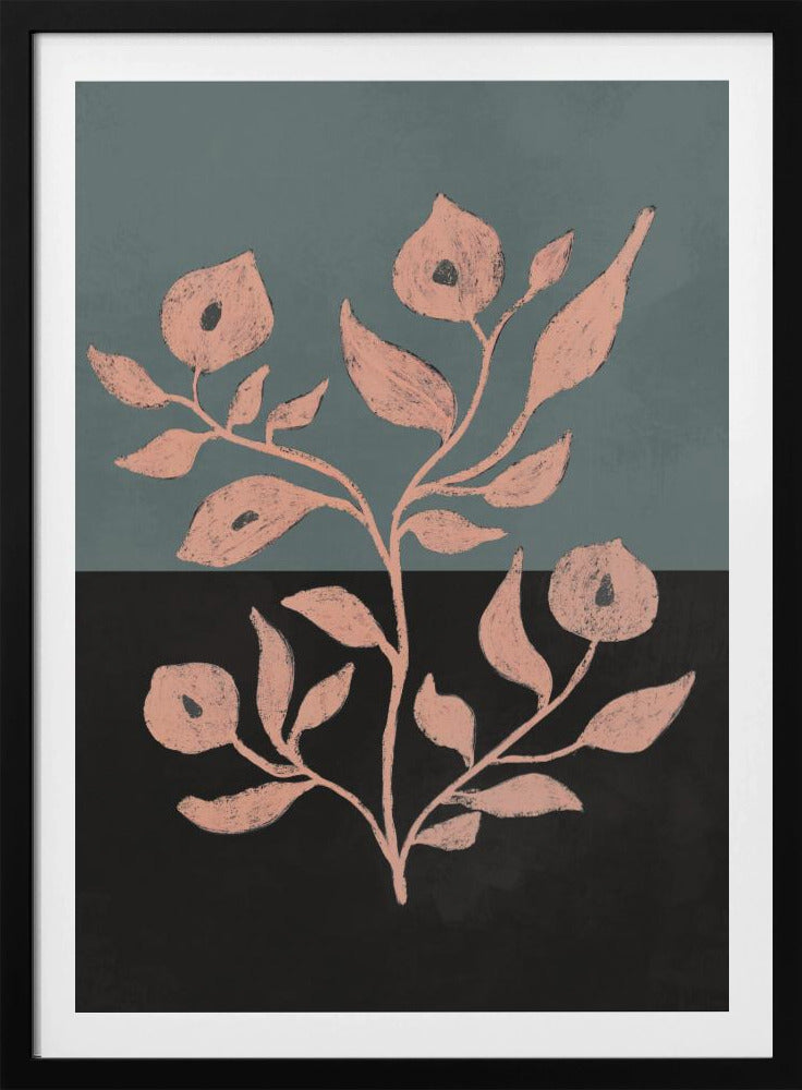 Blush Flora Contrast | Poster