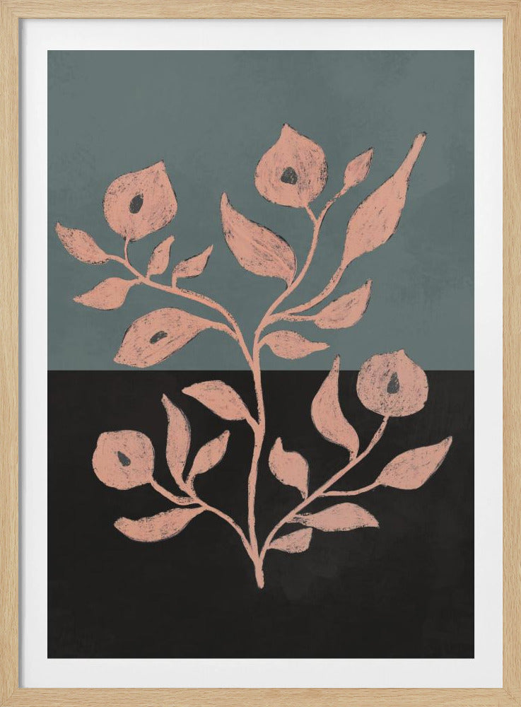 Blush Flora Contrast | Poster