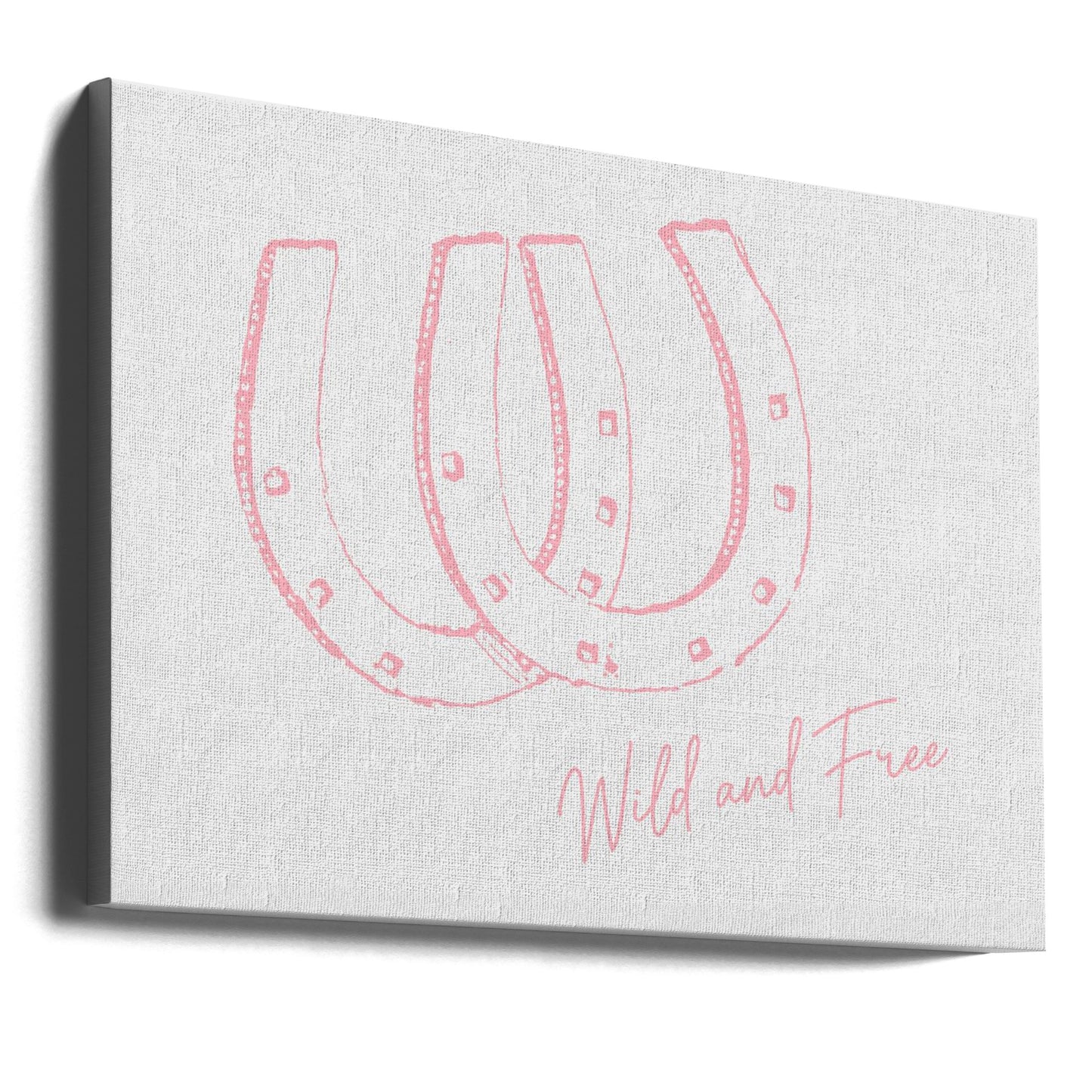 Horseshoe Wild and Free Pink | Canvas