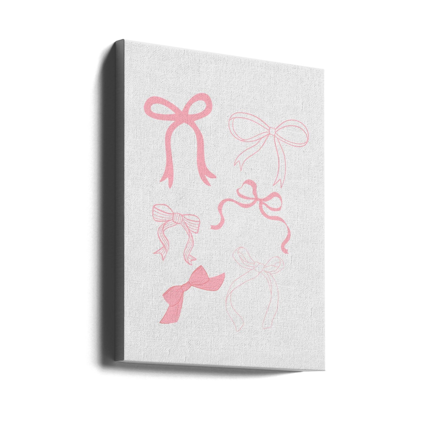 Six Pink Bows In Various Styles | Canvas