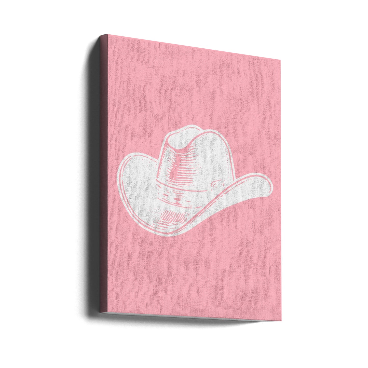 Różowy kowbojski kapelusz | Wydruki na łótnie