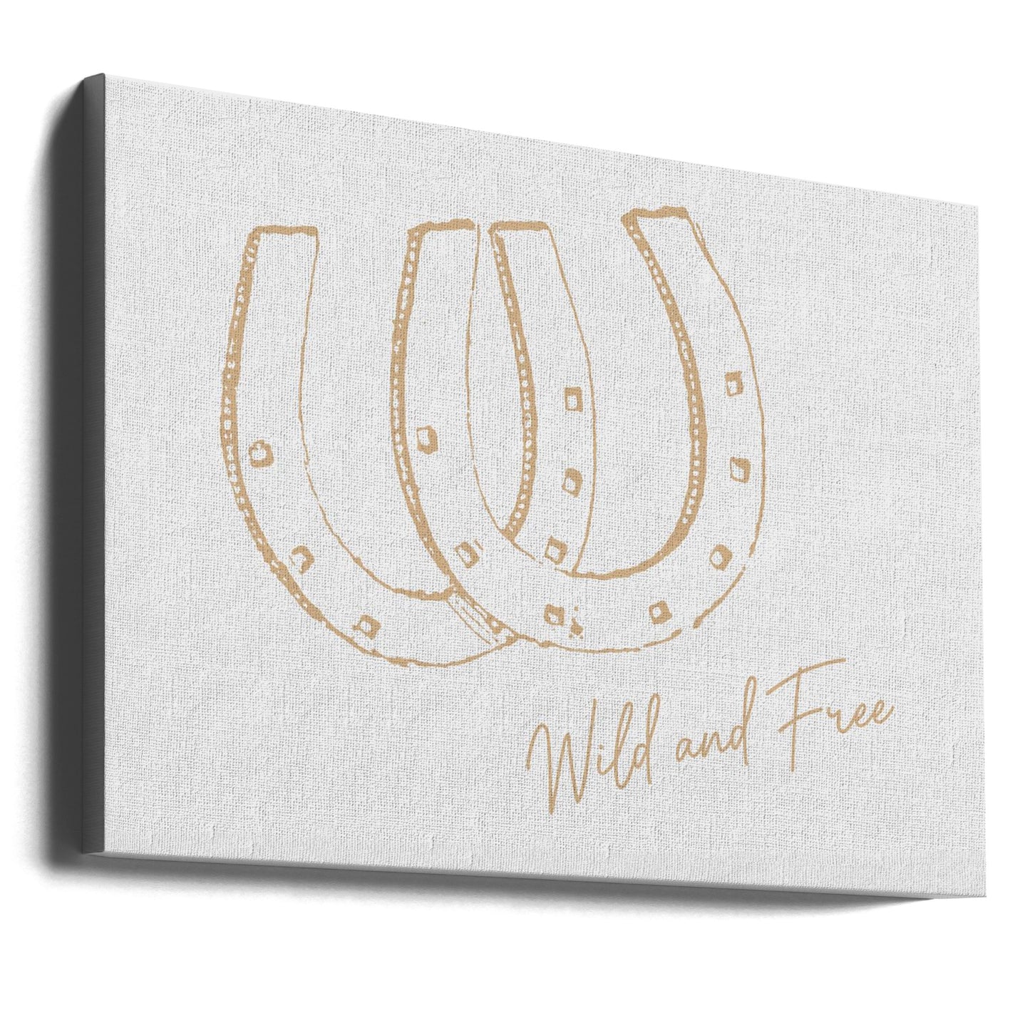 Horseshoe Wild and Free Neutral | Canvas