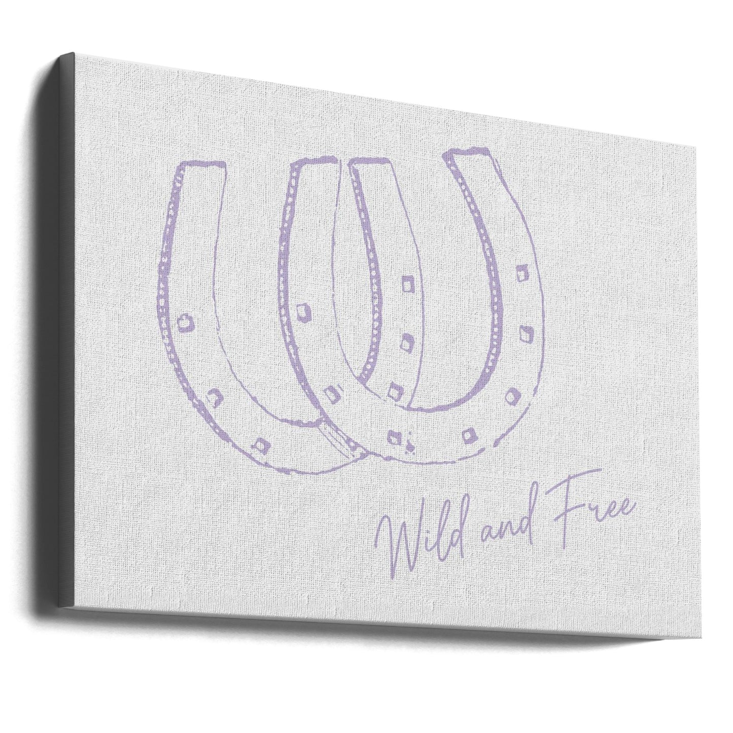 Horseshoe Wild and Free Purple | Canvas