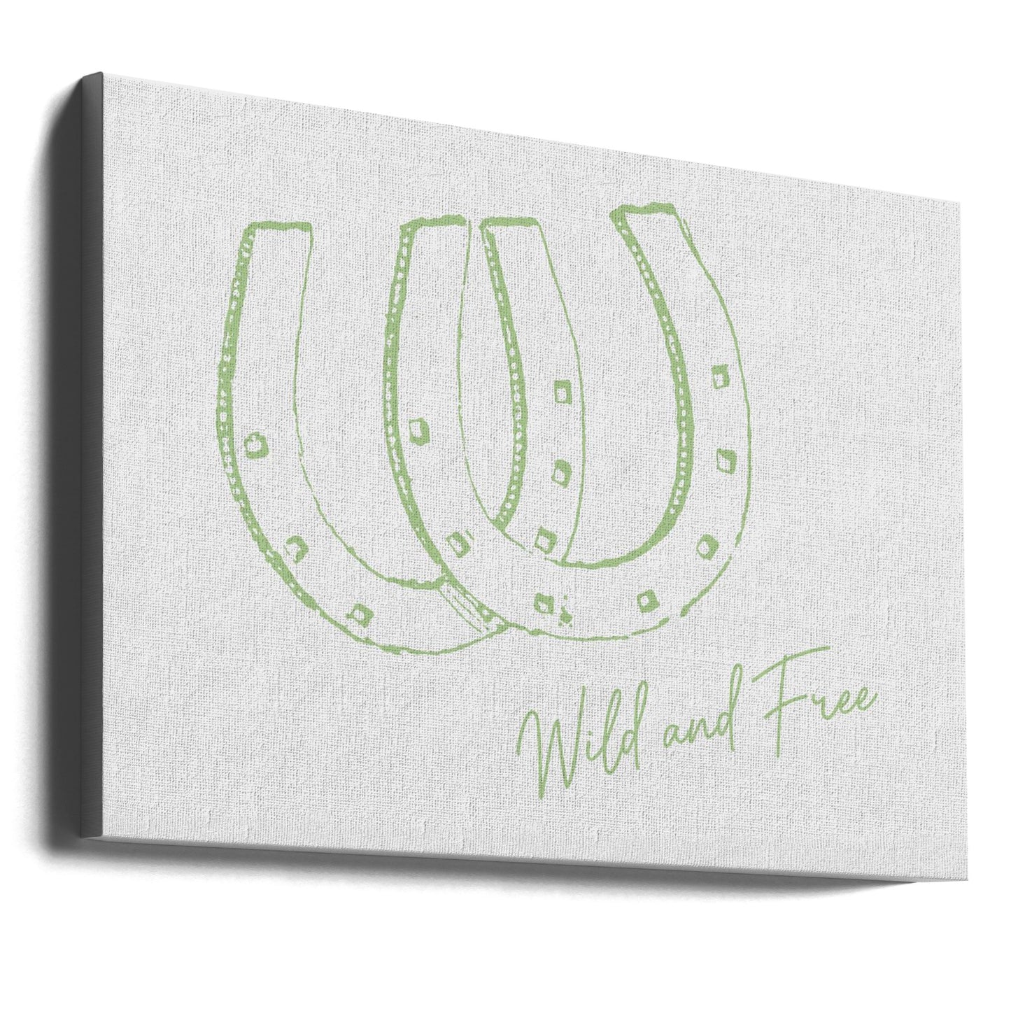 Horseshoe Wild and Free Sage Green | Canvas