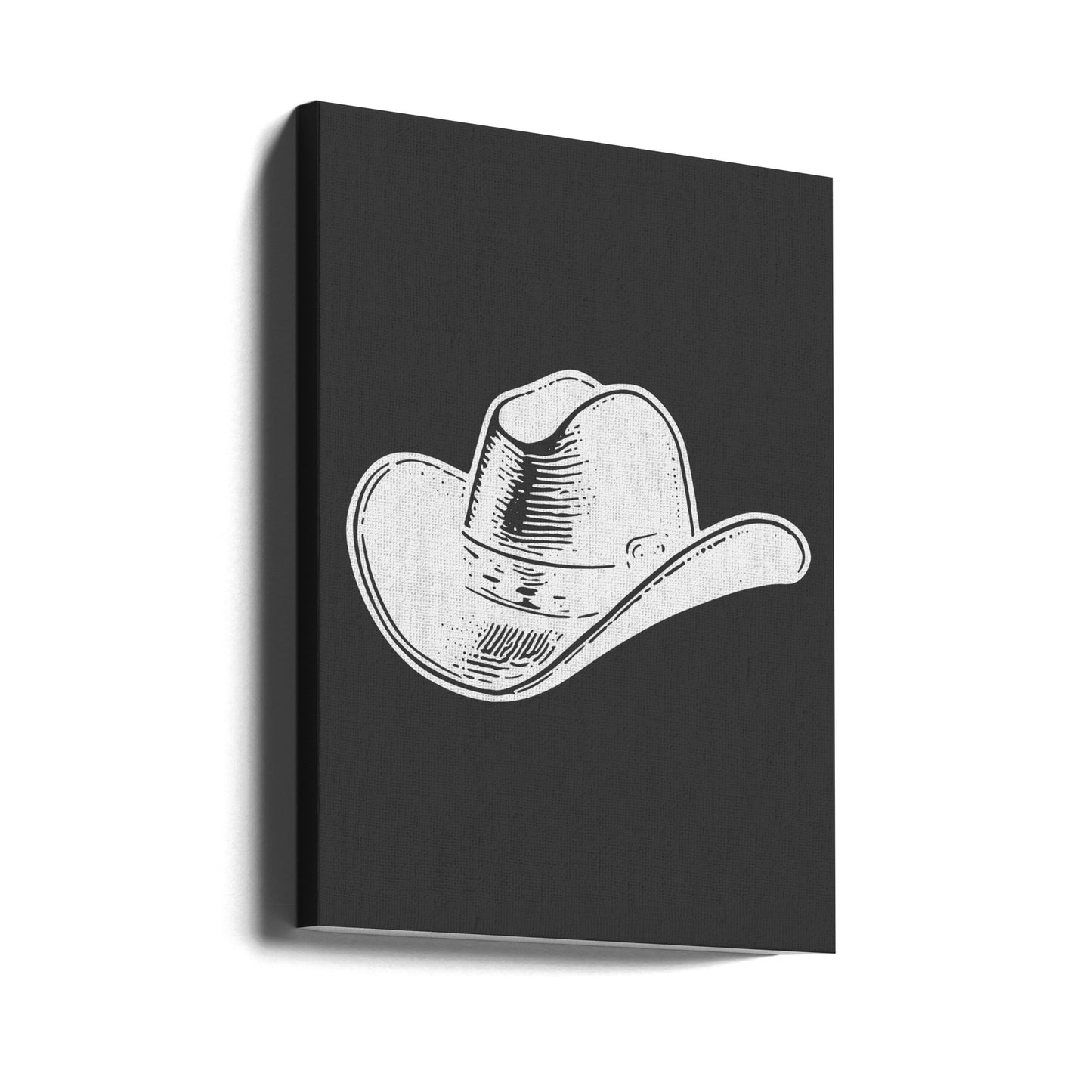 Czarny kowbojski kapelusz | Wydruki na łótnie