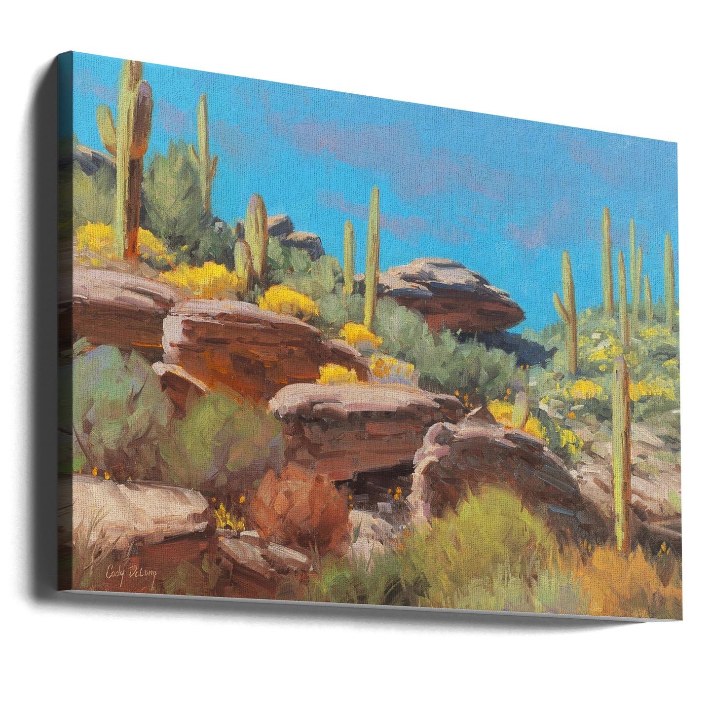 Escena floreciente del desierto | Impresiones en Lienzo