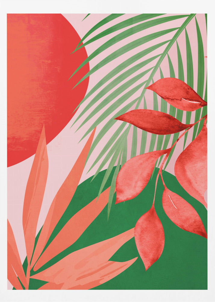 Abstract Art Tropical Garden | Poster