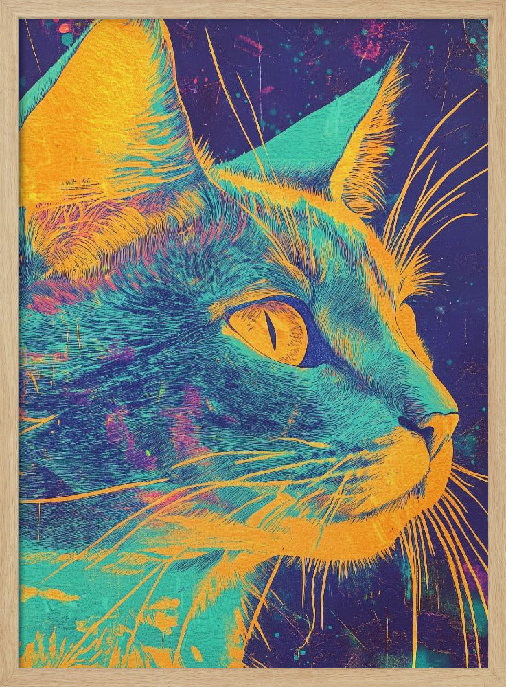 Blaue Katze | Poster