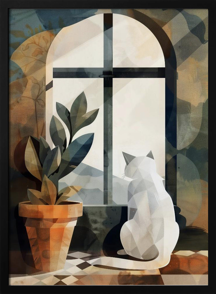 Weiße Katze | Poster