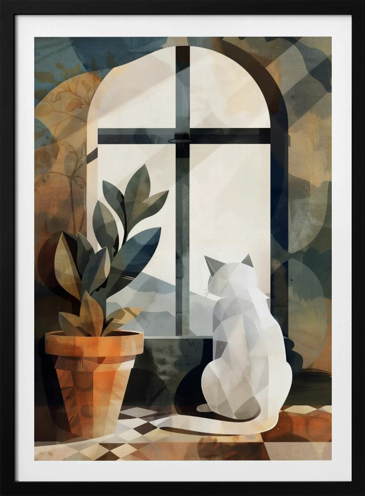 Weiße Katze | Poster