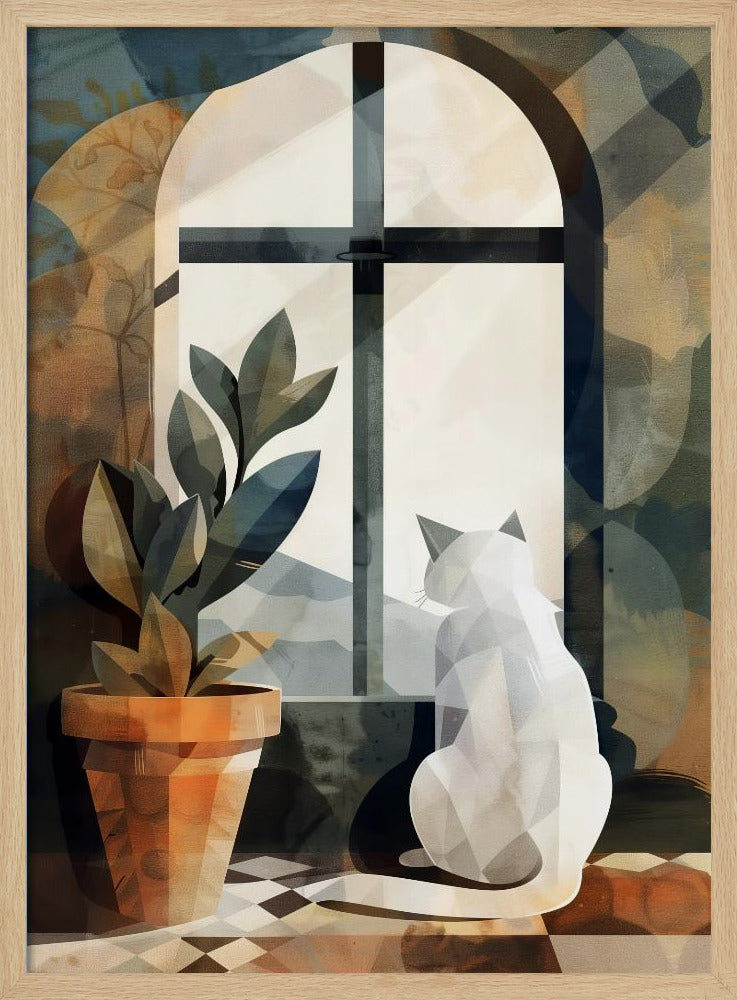 Weiße Katze | Poster