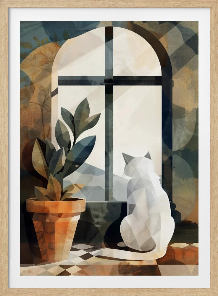 Weiße Katze | Poster