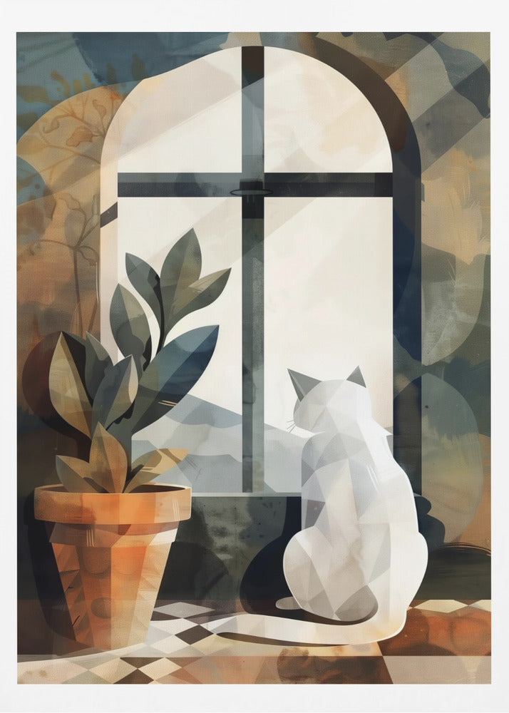 Weiße Katze | Poster
